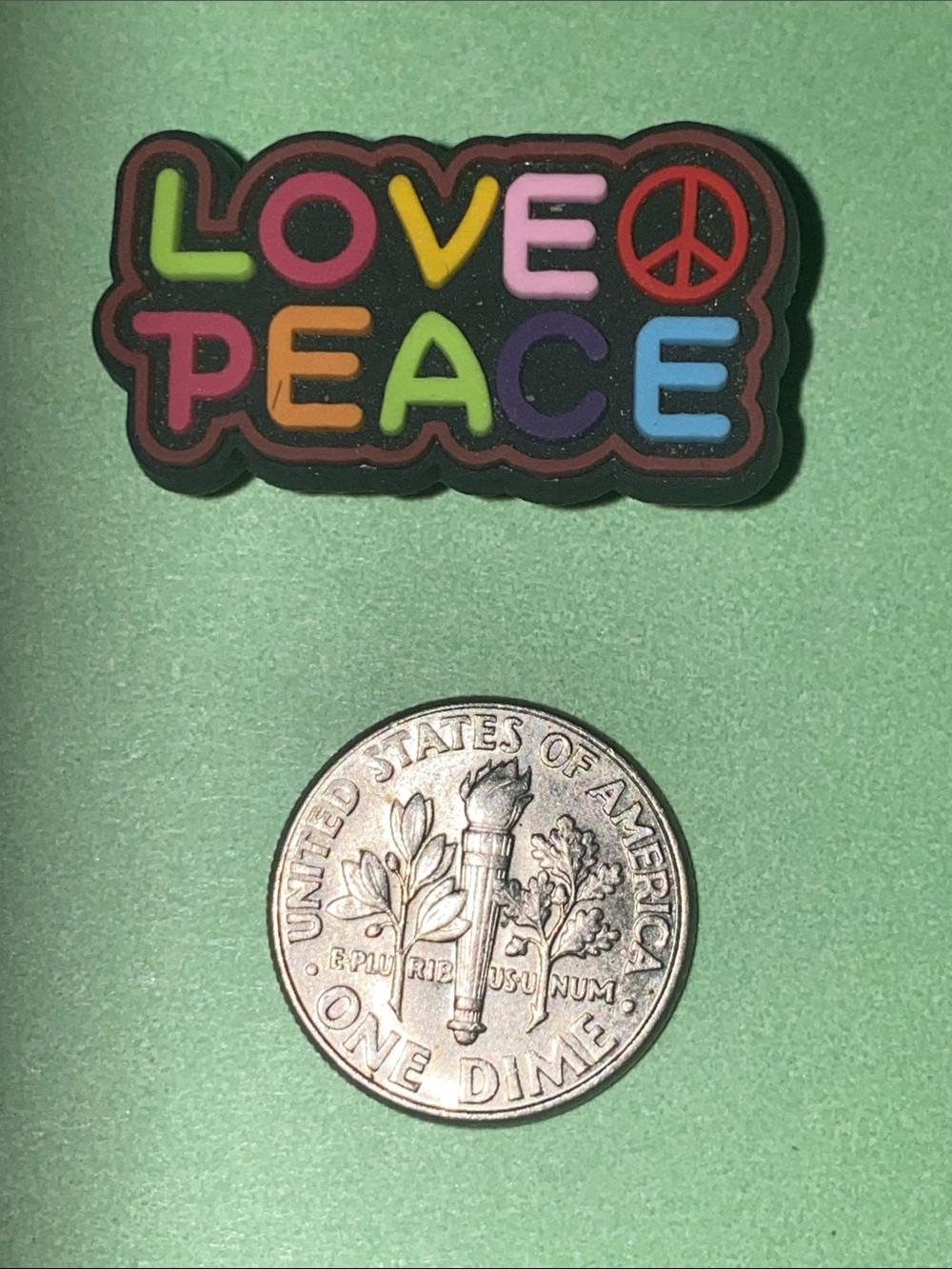 (10 for $15) Groovy LOVE ☮️ PEACE Statement Crocs Shoes Charms